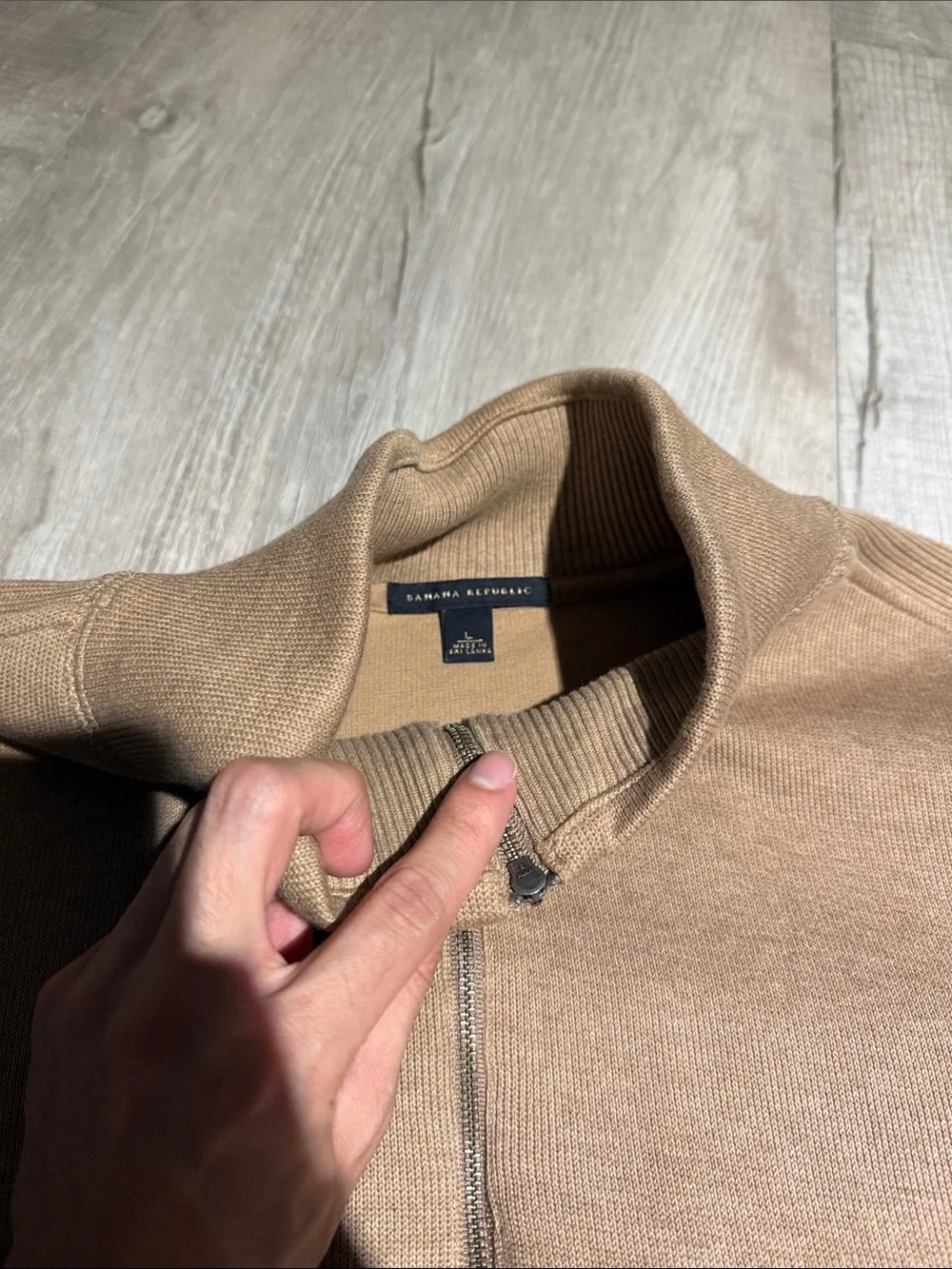 Banana Republic Men's Half-Zip Pullover - Camel Brown